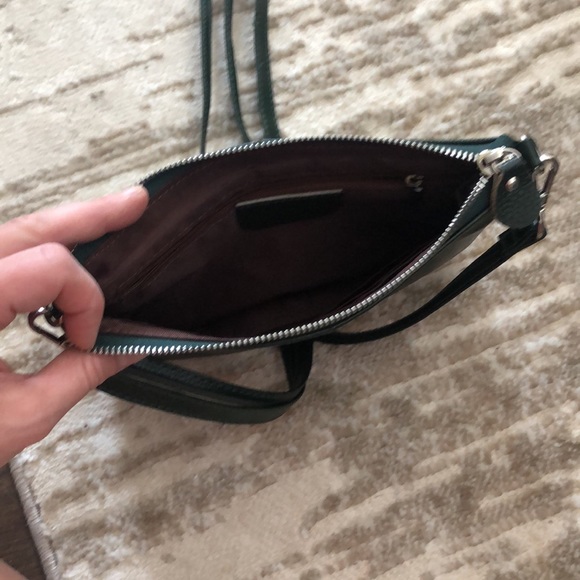 NWOT Emerald green leather crossbody - Picture 2 of 2